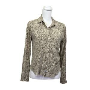 Rails Raw Ingrid jungle top, cream/brown, XS, leopard, casual, everyday, simple